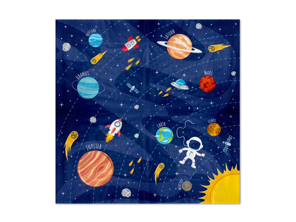 Paper napkins - Cosmos, 16.5 cm, 10 pcs.
