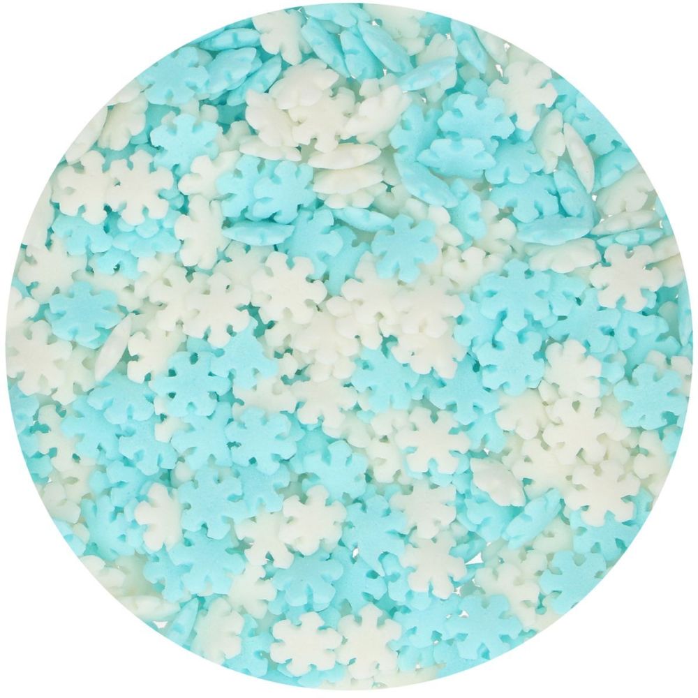 Sugar sprinkles - FunCakes - Snowflakes, mix, 50 g