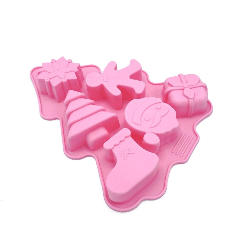 Silicone mold for pralines and chocolates - Happy Sprinkles - Happy X-mas, 6 pcs.