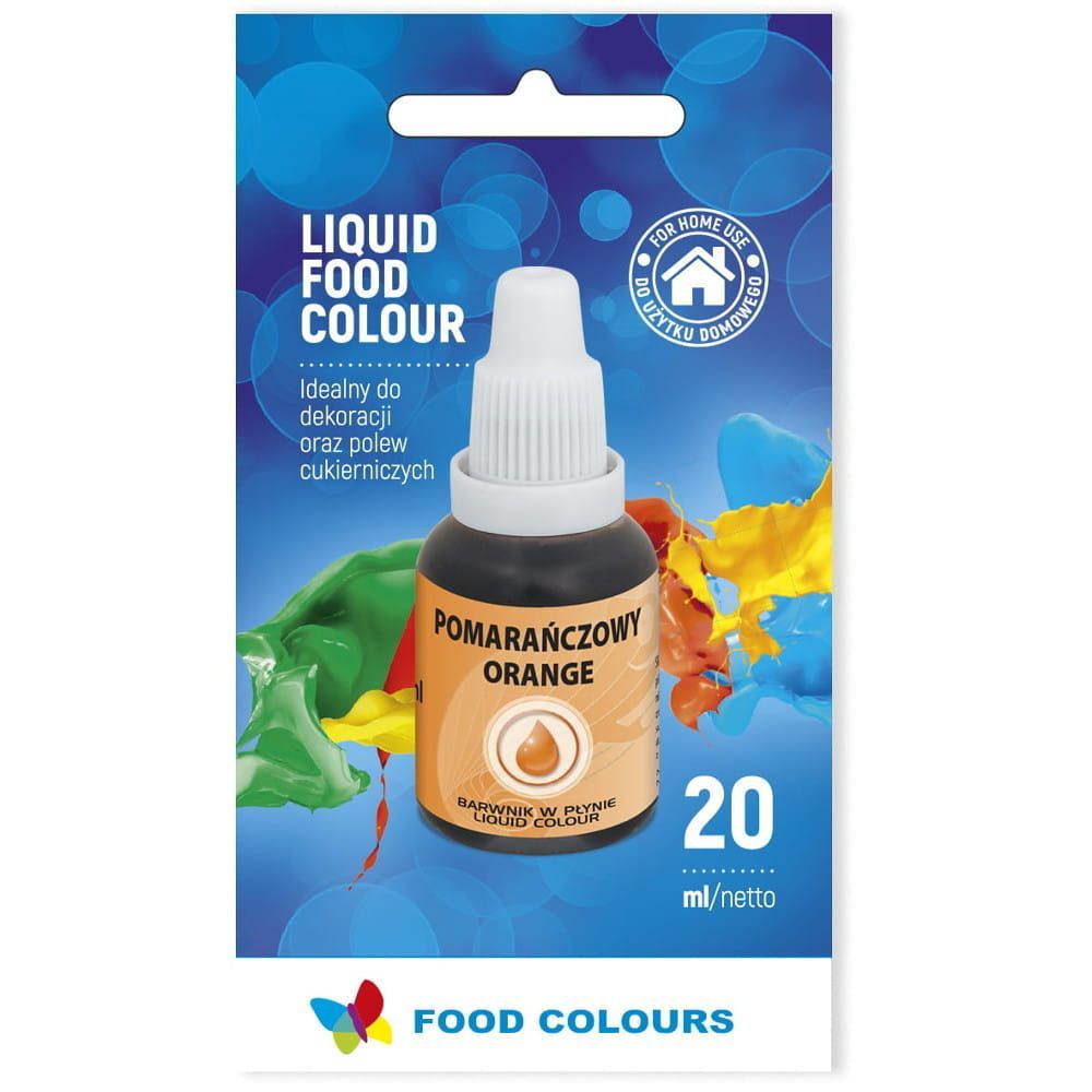 Barwnik spożywczy w płynie - Food Colours - pomarańczowy, 20 ml