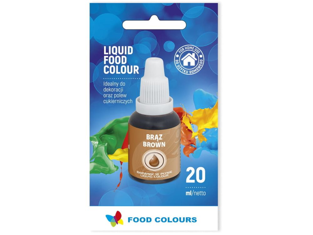 Liquid food color - Food Colours - brown, 20 ml