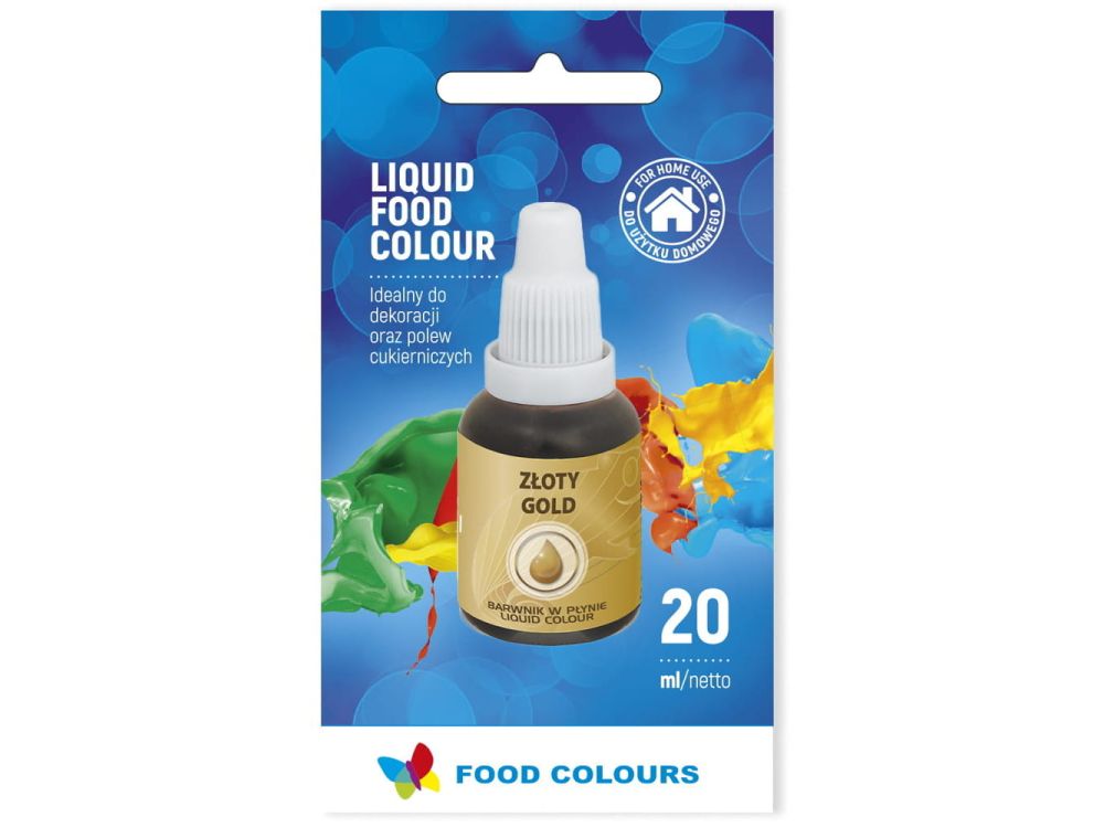 Liquid food color - Food Colours - gold, 20 ml