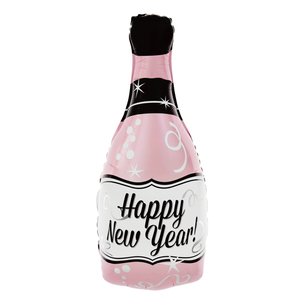 Foil balloon - Champagne, pink, 49 x 100 cm