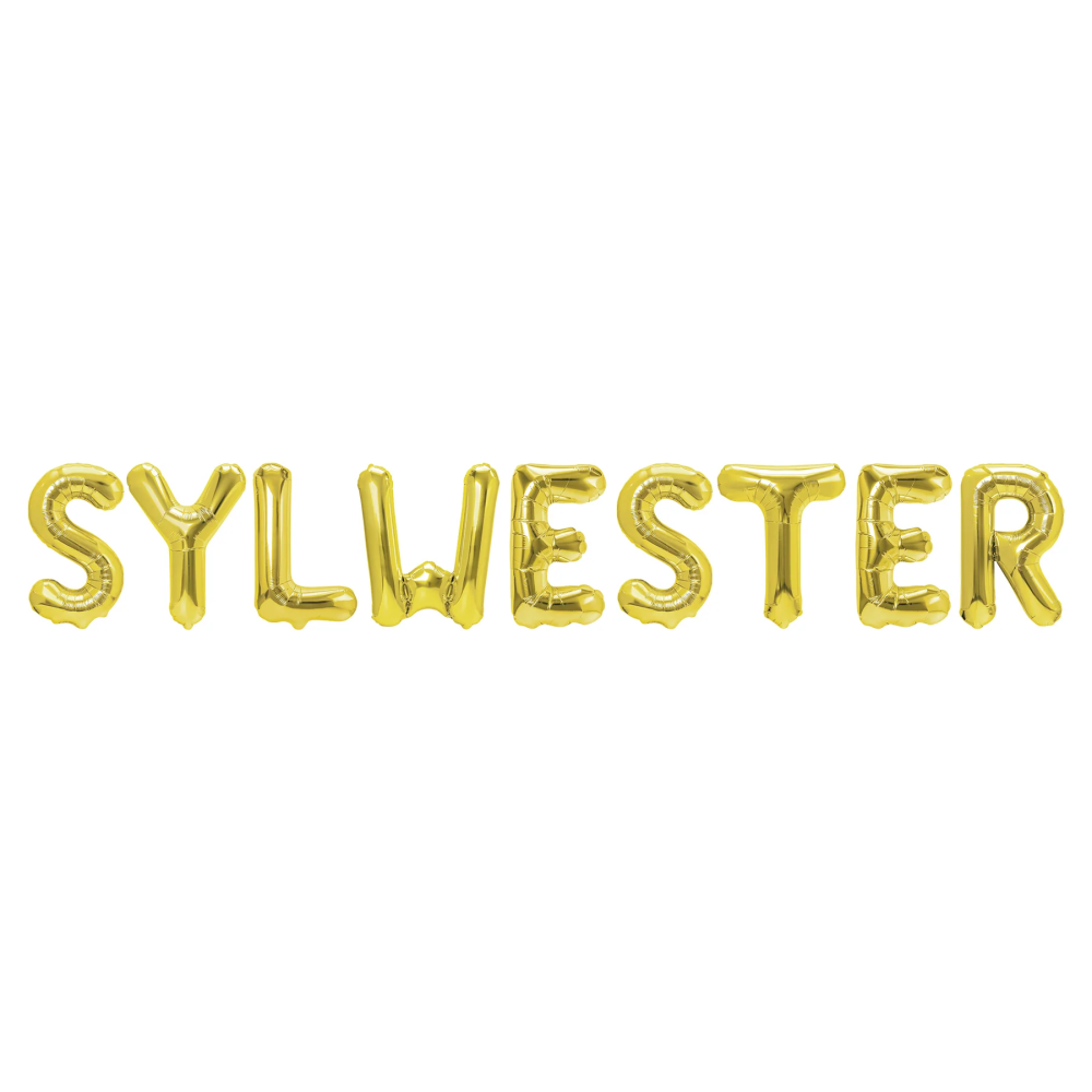 Balony foliowe - Sylwester, złote