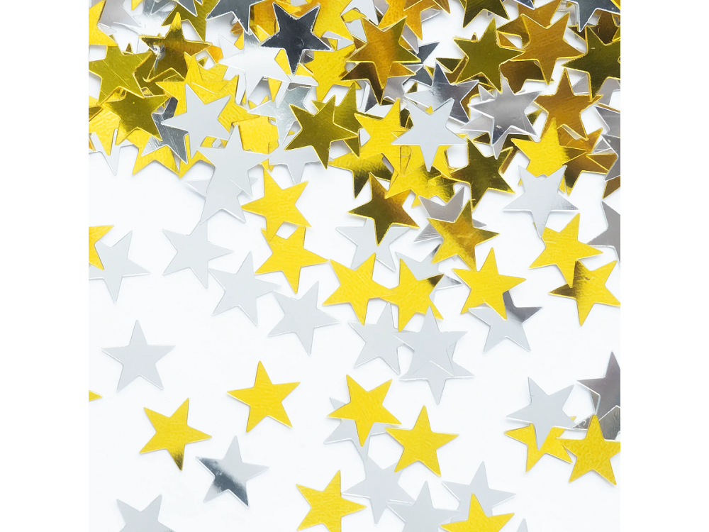 Decorative confetti - Stars, mix, 15 g