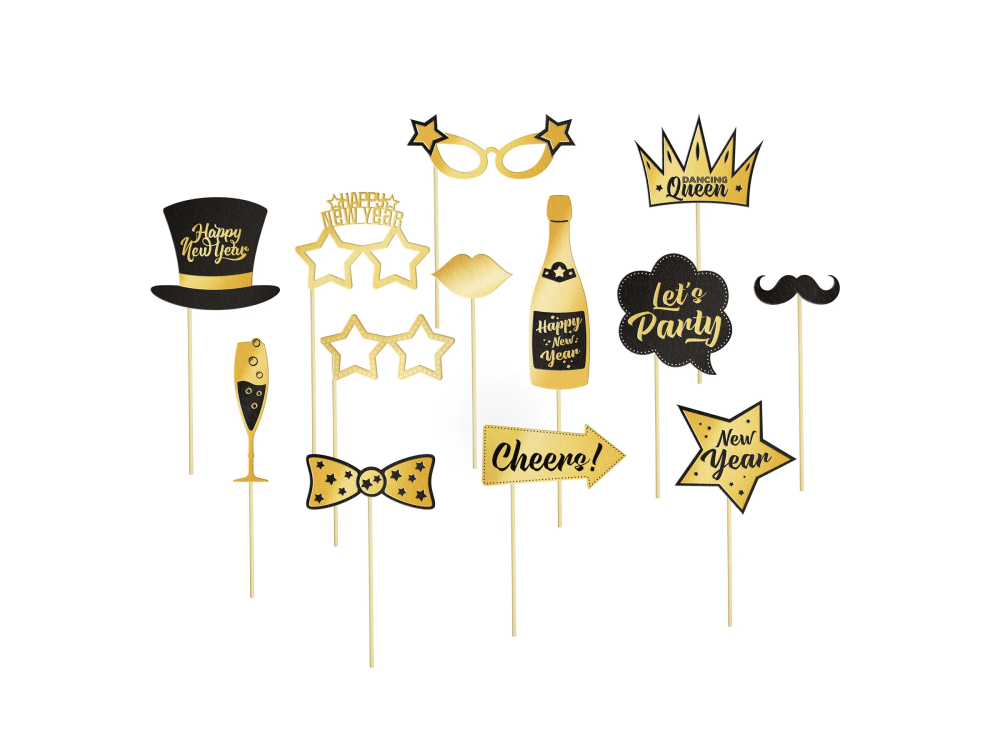 Rekwizyty do zdjęć - Sylwester 13 szt.