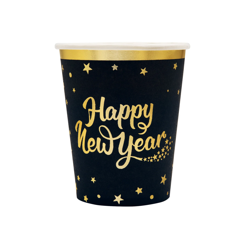 Paper cups - Happy New Year, 220 ml, 6 pcs.