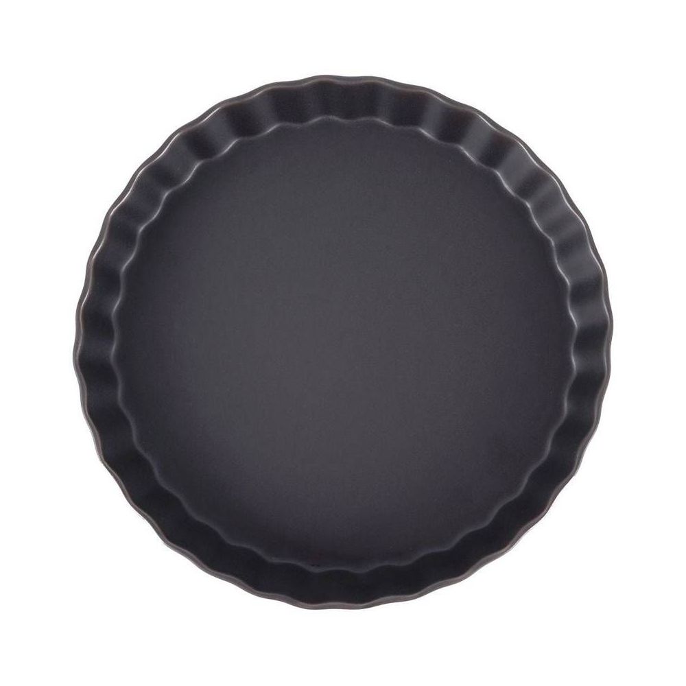 Ceramic tart mold - black, 25 cm
