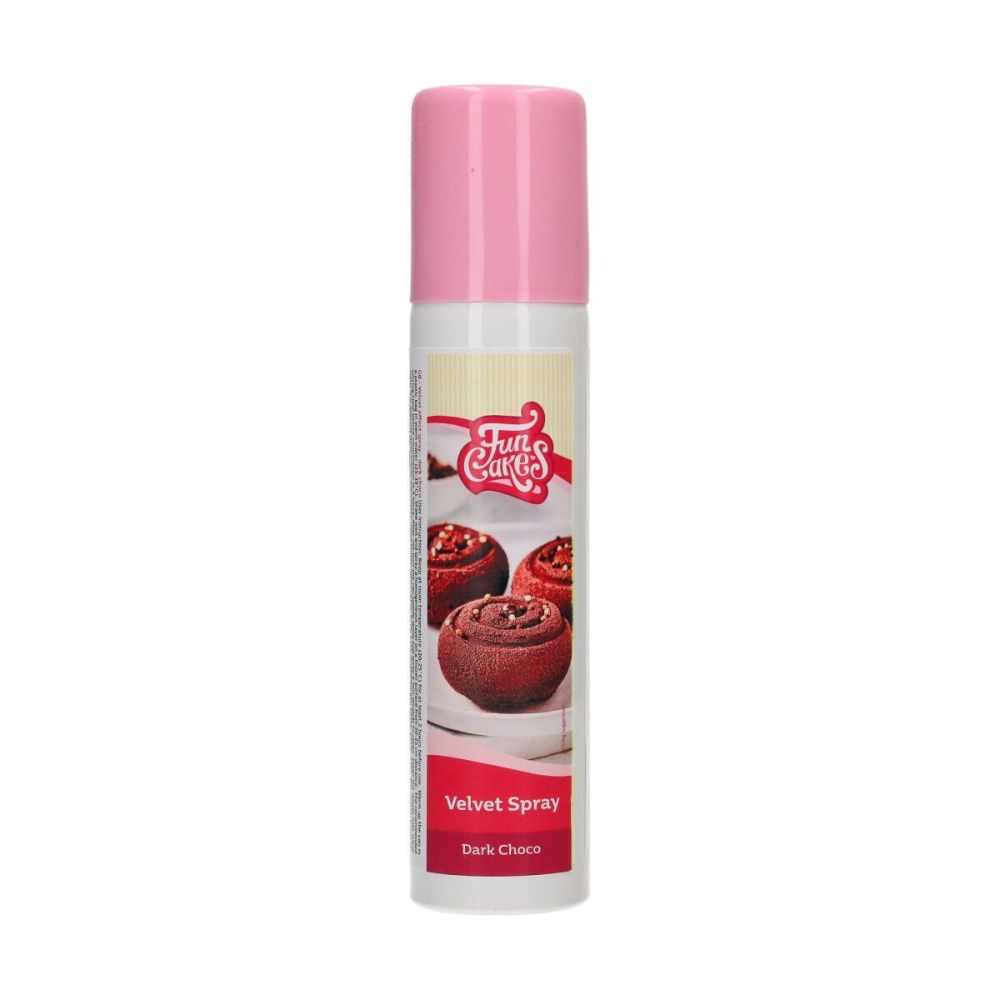 Zamsz w sprayu Velvet Spray - FunCakes - Dark Choco, 100 ml