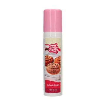 Zamsz w sprayu Velvet Spray - FunCakes - Milk Choco, 100 ml