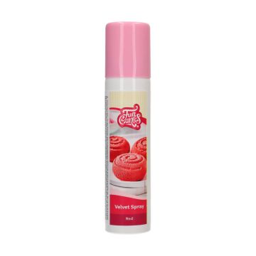 Zamsz w sprayu Velvet Spray - FunCakes - Red, 100 ml