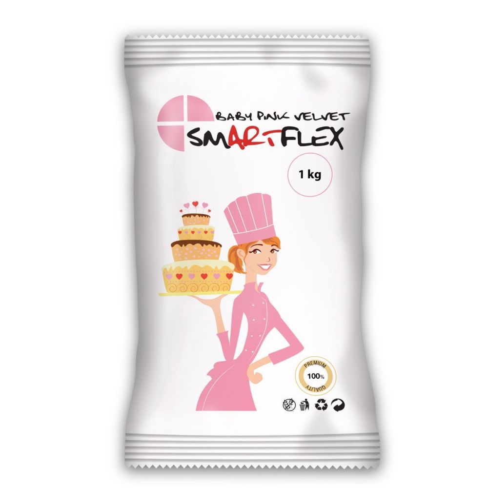 Sugar paste, fondant - SmartFlex - Baby Pink, 1 kg