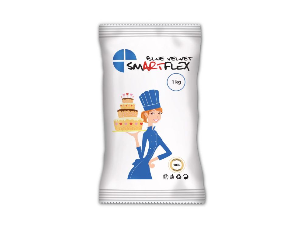 Sugar paste, fondant - SmartFlex - Blue, 1 kg