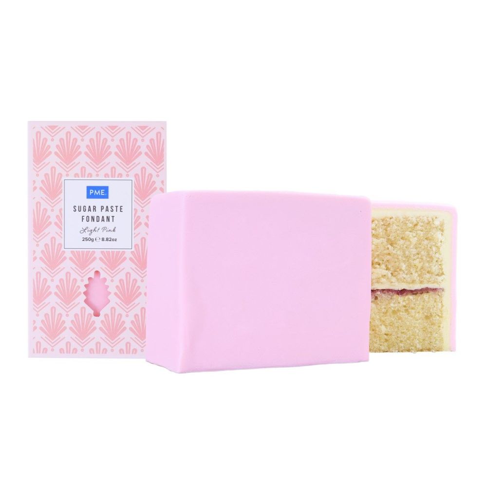 Sugar mass, fondant - PME - light pink, 250 g