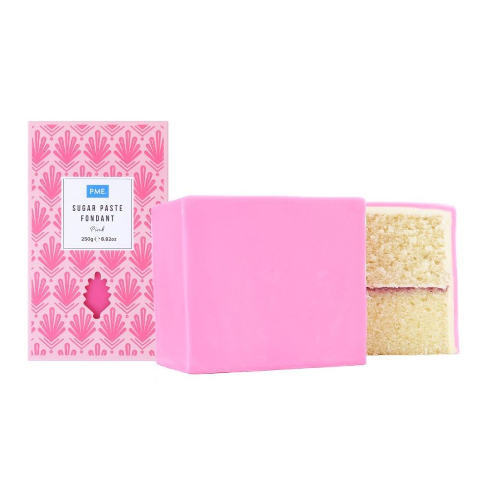 Sugar mass, fondant - PME - pink, 250 g