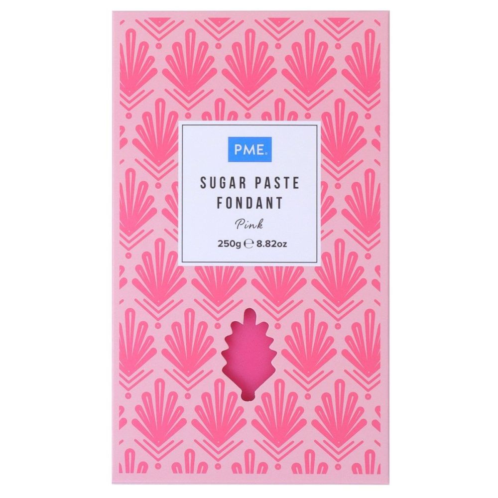 Sugar mass, fondant - PME - pink, 250 g