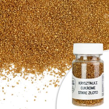 Sugar sprinkles - Crystals, old gold, 50 g