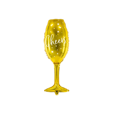 Foil balloon - PartyDeco - Glass, 28 x 80 cm