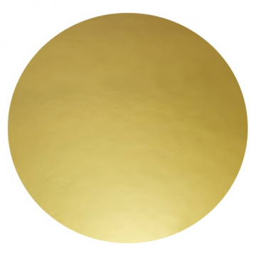Podkład pod tort - Cuki - złoty, gładki, 30 cm