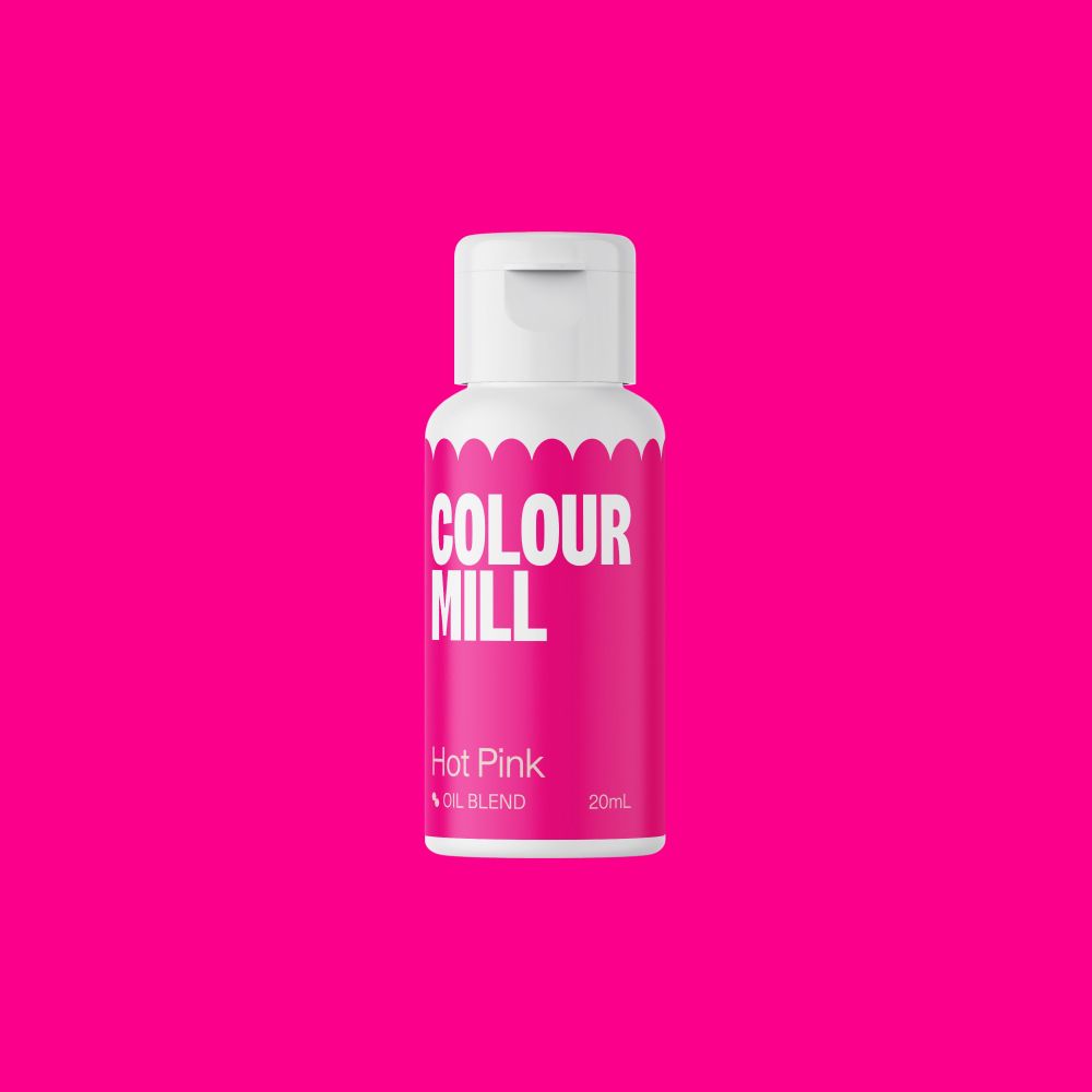 Barwnik olejowy do mas tłustych - Colour Mill - Hot Pink, 20 ml