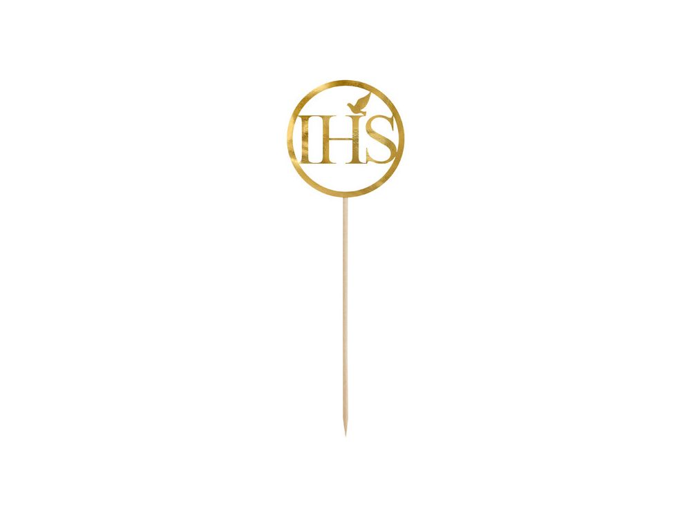 Comunnion cake topper - PartyDeco - IHS, 22 cm