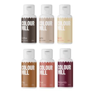 Zestaw barwników olejowych do mas tłustych - Colour Mill - Outback, 6 x 20 ml
