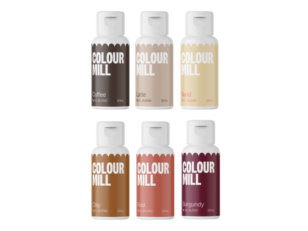 Zestaw barwników olejowych do mas tłustych - Colour Mill - Outback, 6 x 20 ml
