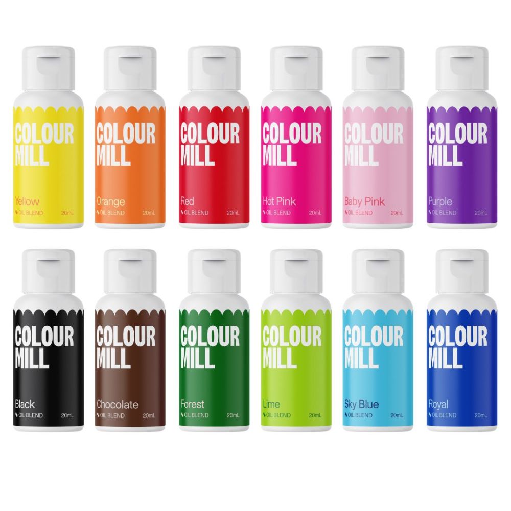 Zestaw barwników olejowych do mas tłustych - Colour Mill - Kickstarter, 12 x 20 ml