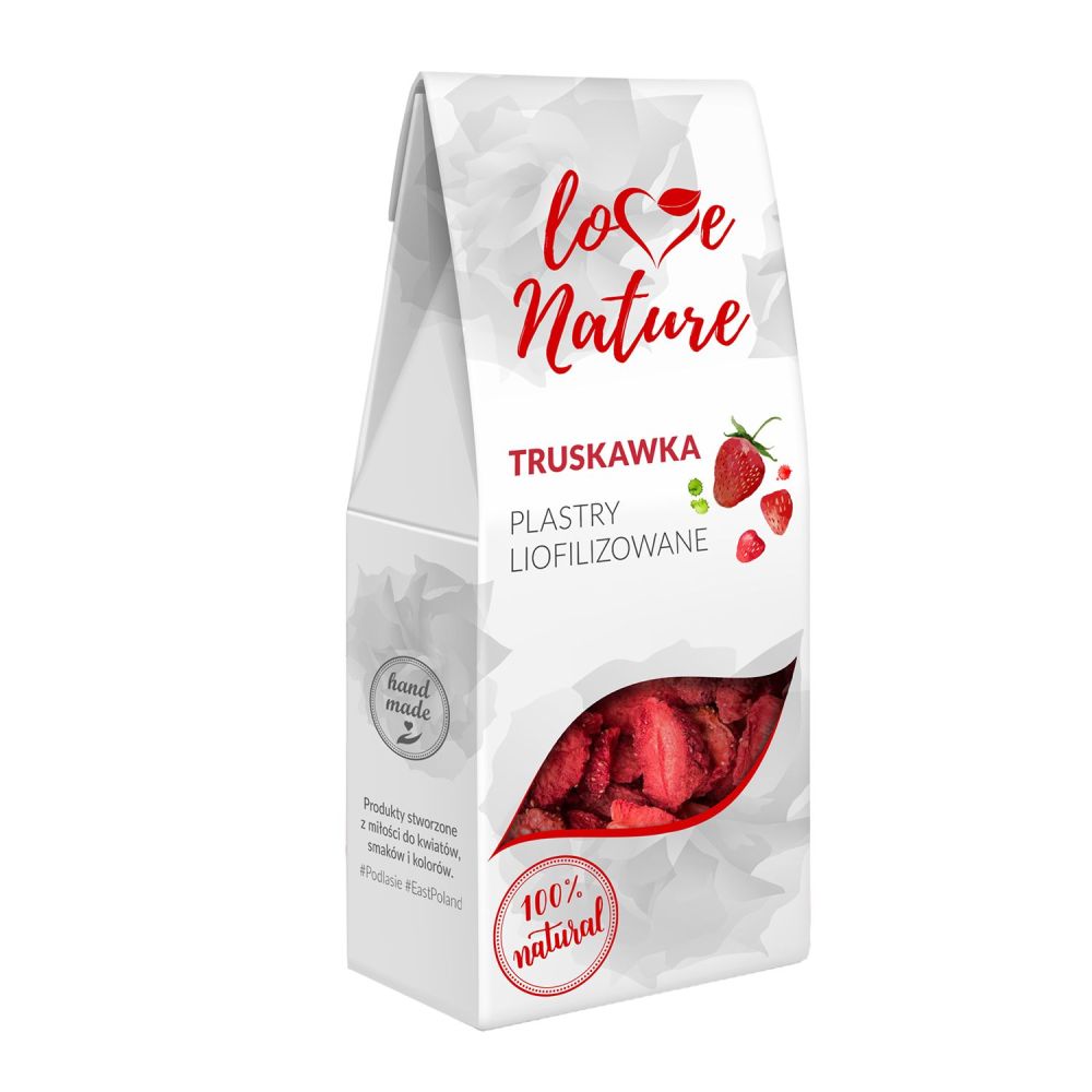 Freeze-dried fruit - Love Nature - Strawberry, slices, 20 g