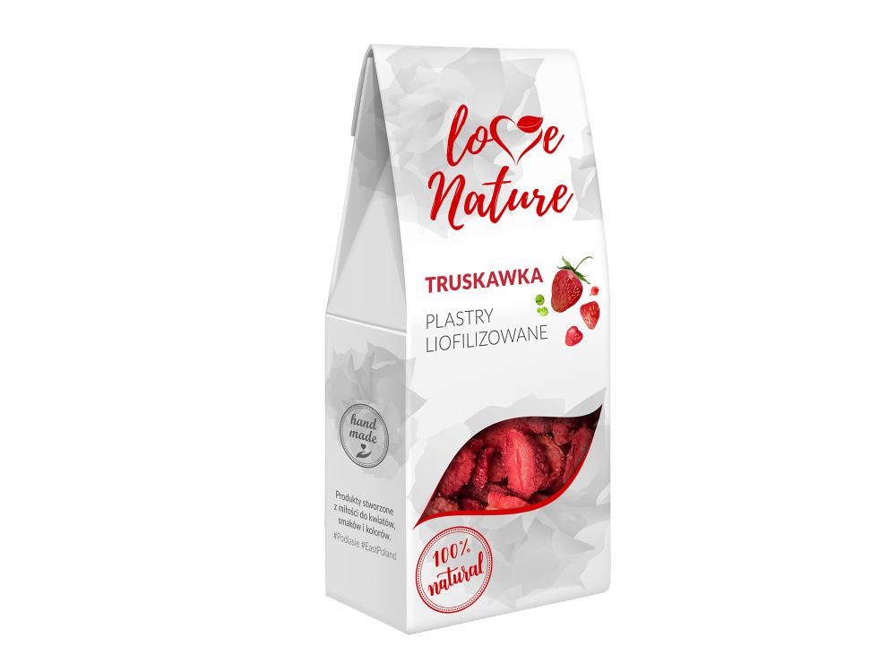 Freeze-dried fruit - Love Nature - Strawberry, slices, 20 g