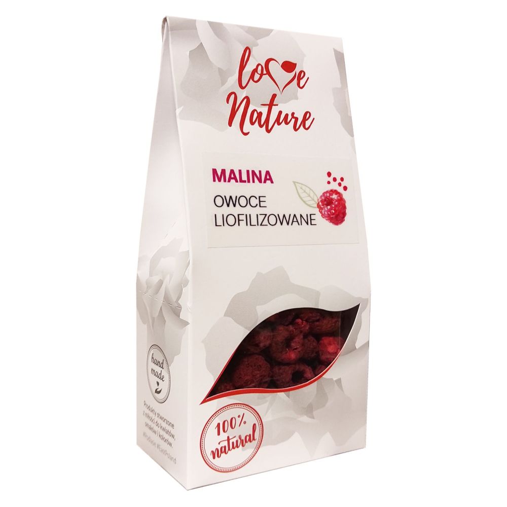 Owoce liofilizowane - Love Nature - Malina, 20 g