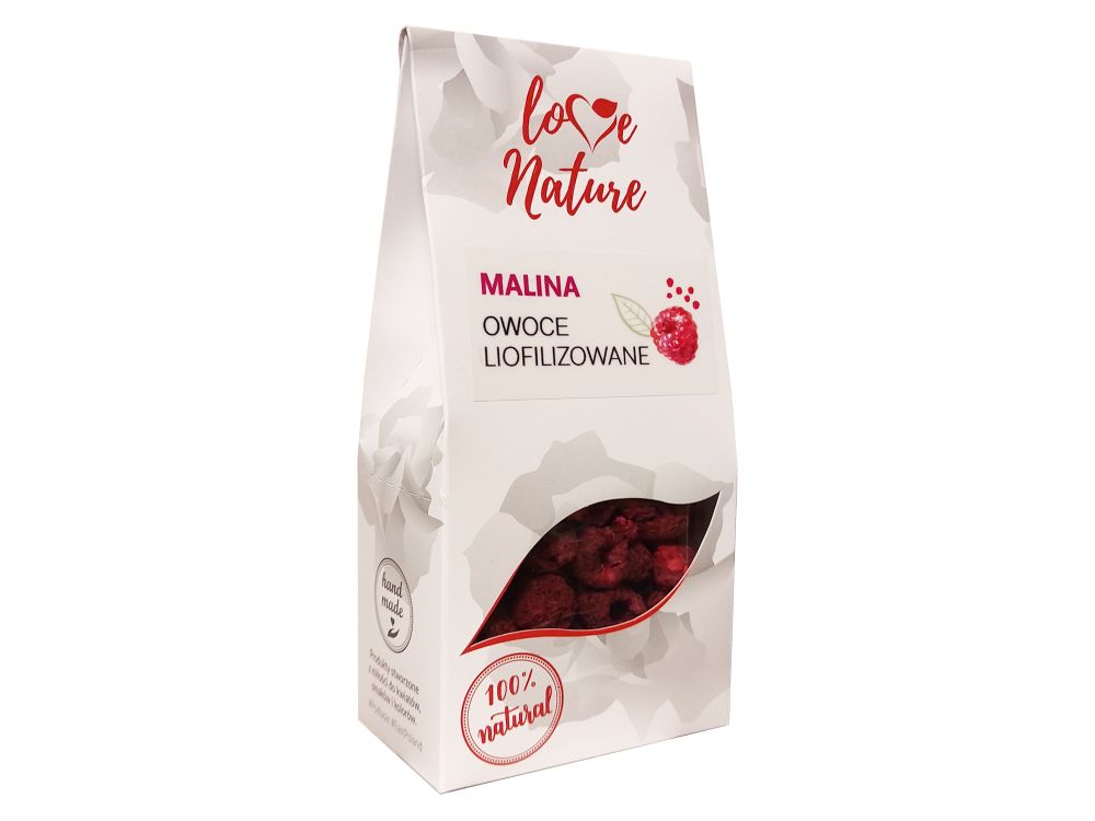 Owoce liofilizowane - Love Nature - Malina, 20 g