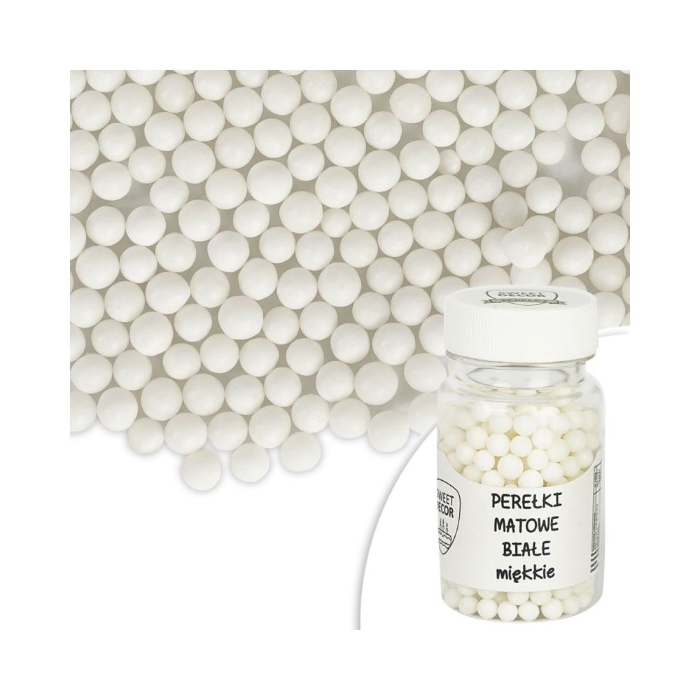 Soft pearls - white, matt, 30 g