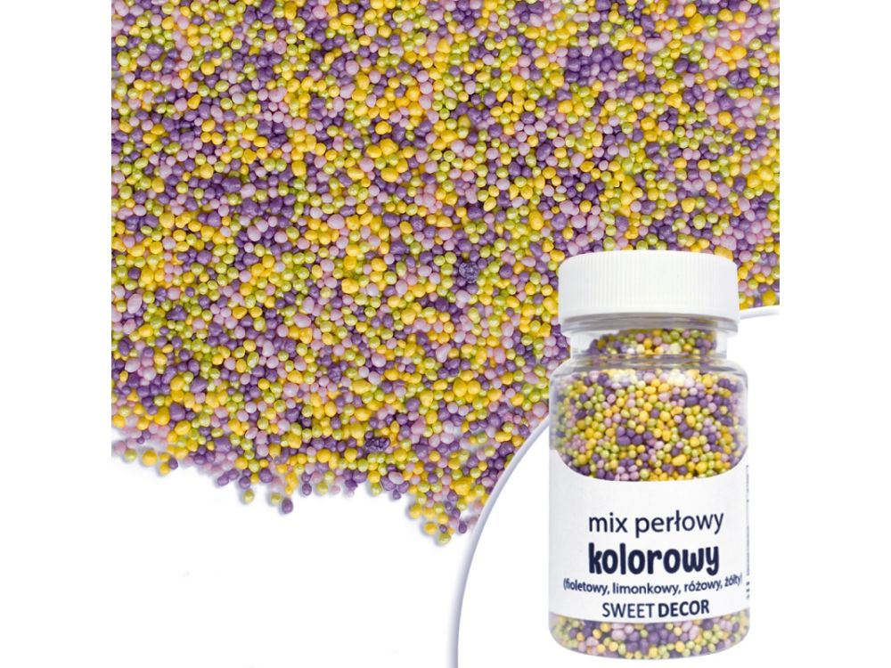 Sugar sprinkles, poppy seeds - pearl mix, 50 g