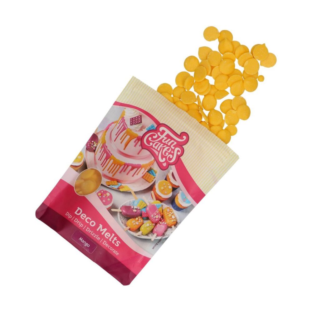 Pastylki Deco Melts - FunCakes - mango, żółte, 250 g