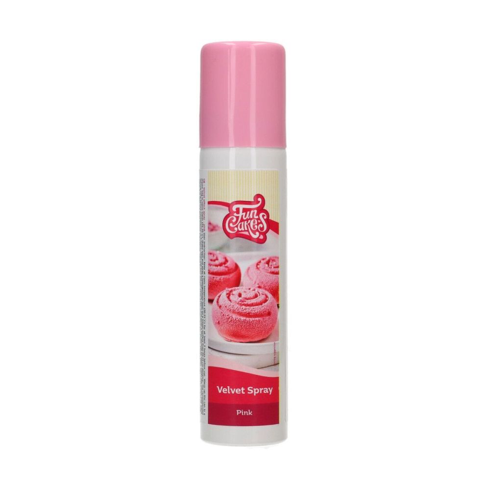 Zamsz w sprayu Velvet Spray - FunCakes - Pink, 100 ml