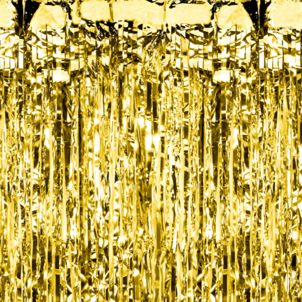 Party curtain - gold, 100 x 200 cm