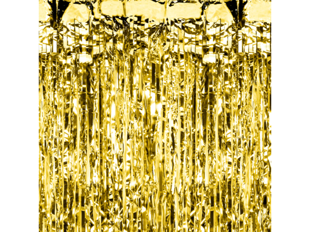 Party curtain - gold, 100 x 200 cm