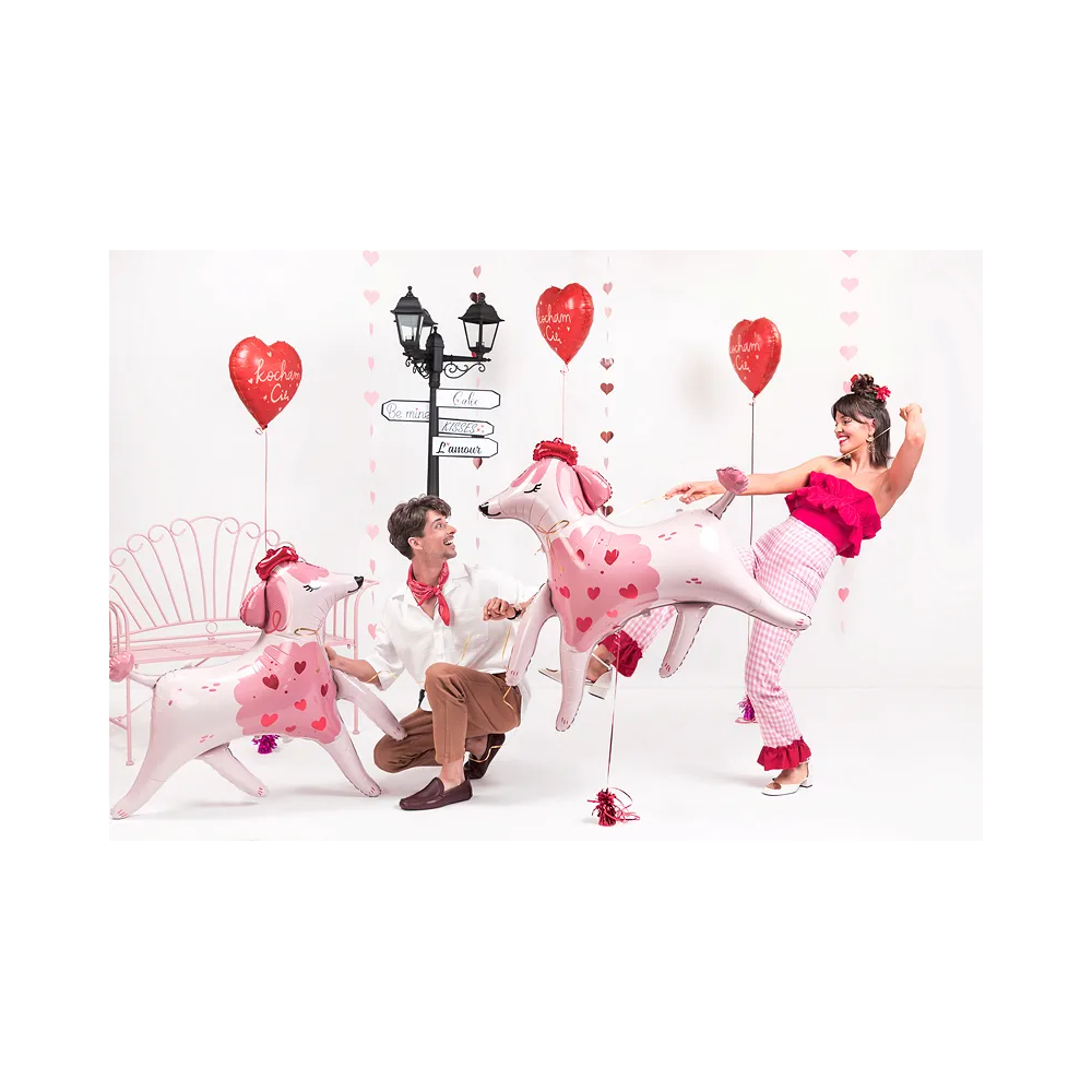 Balon foliowy Serce - PartyDeco - Kocham Cię, czerwony, 35 cm