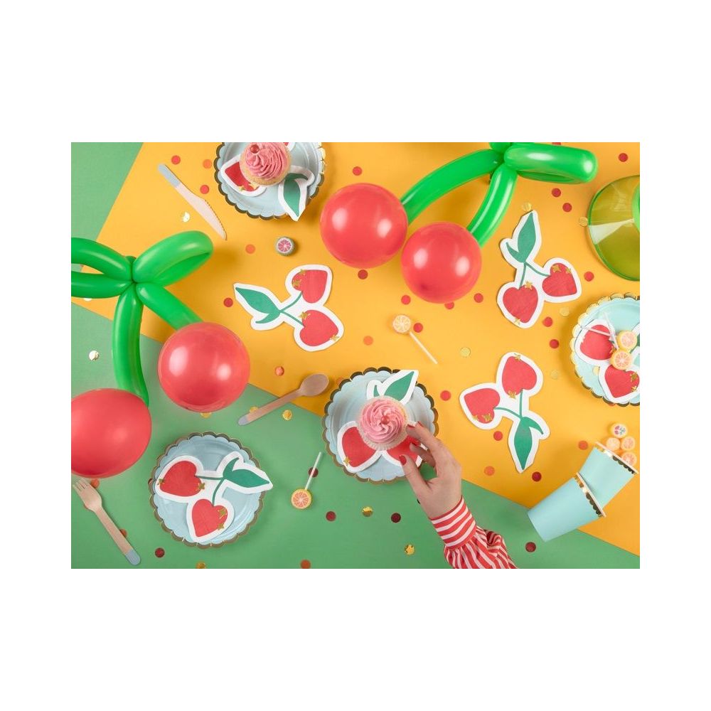 Paper napkins - PartyDeco - Cherry, 13,5 x 16 cm, 20 pcs.