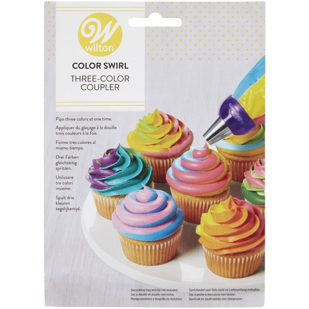 Color Swirl 3 color coupler - Wilton