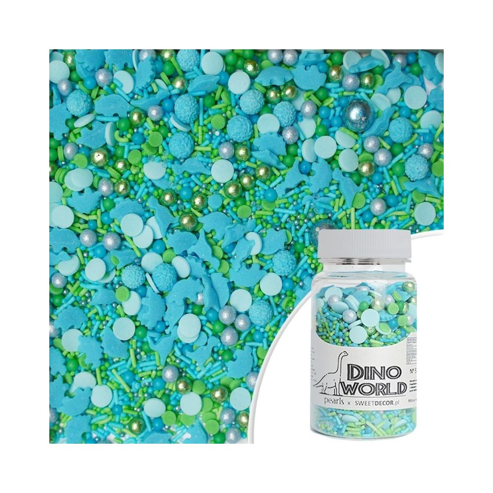 Sugar sprinkles - Dino World, mix, 70 g