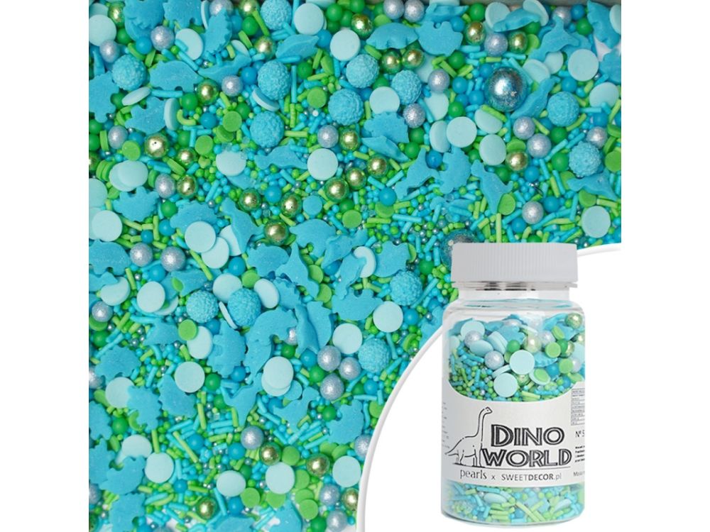 Sugar sprinkles - Dino World, mix, 70 g
