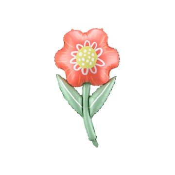 Balon foliowy - PartyDeco - Kwiatek, 43 x 75 cm