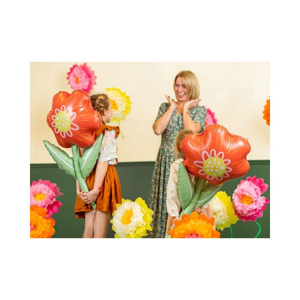 Balon foliowy - PartyDeco - Kwiatek, 43 x 75 cm