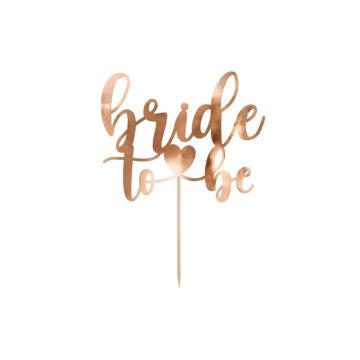Cake topper - PartyDeco - Bride To Be, rose gold