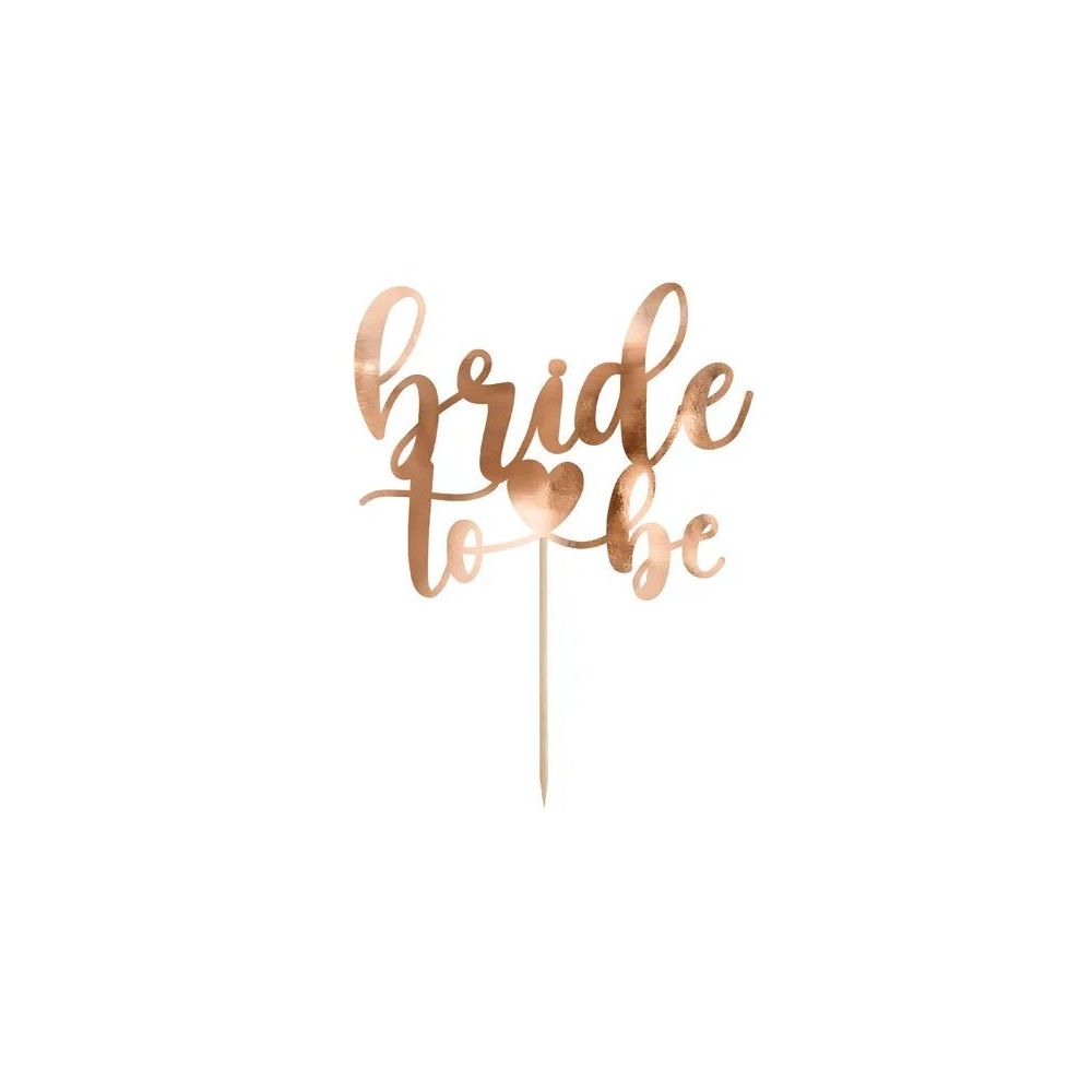 Cake topper - PartyDeco - Bride To Be, rose gold