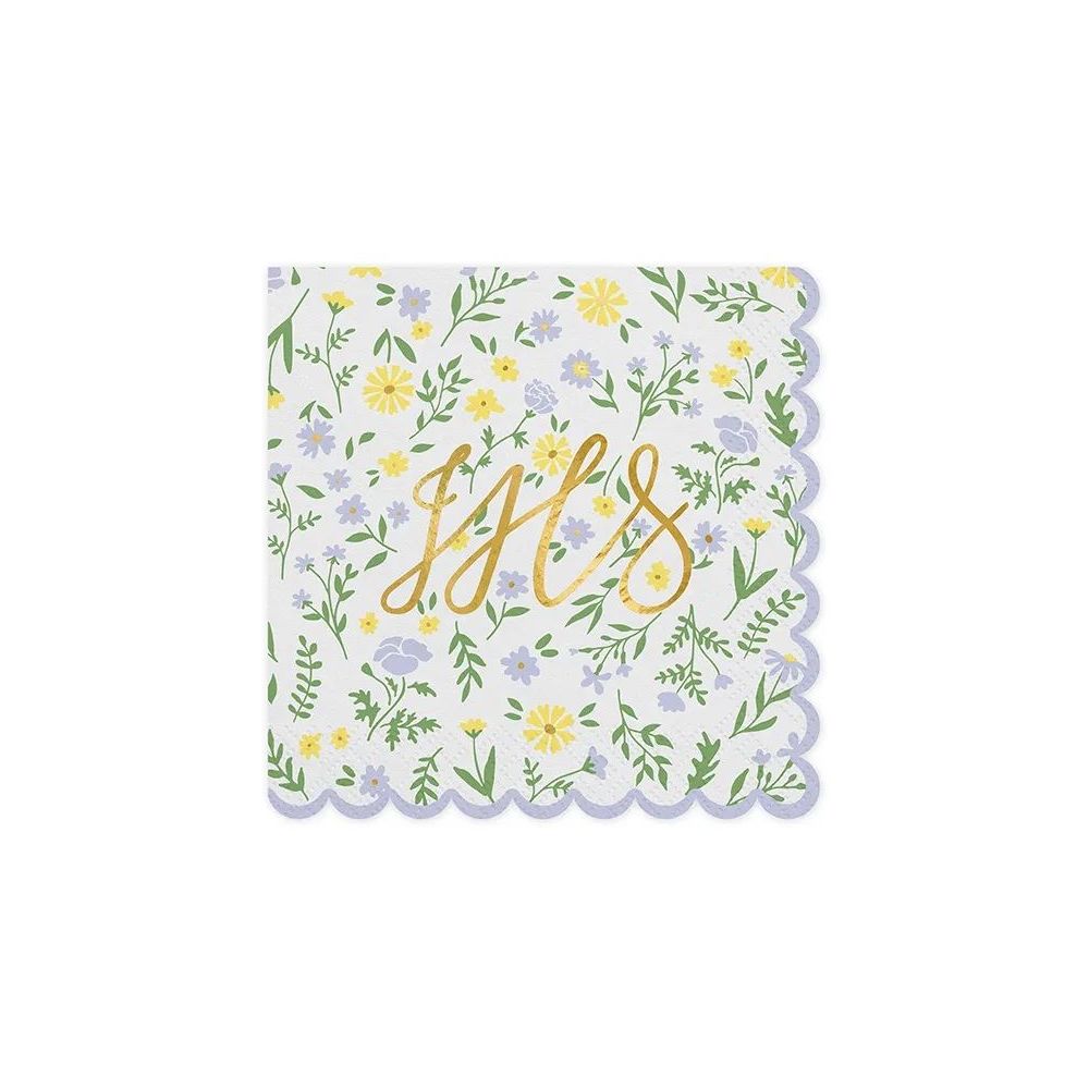 Serwetki papierowe, IHS - PartyDeco - Kwiaty, 16,5 cm, 20 szt.
