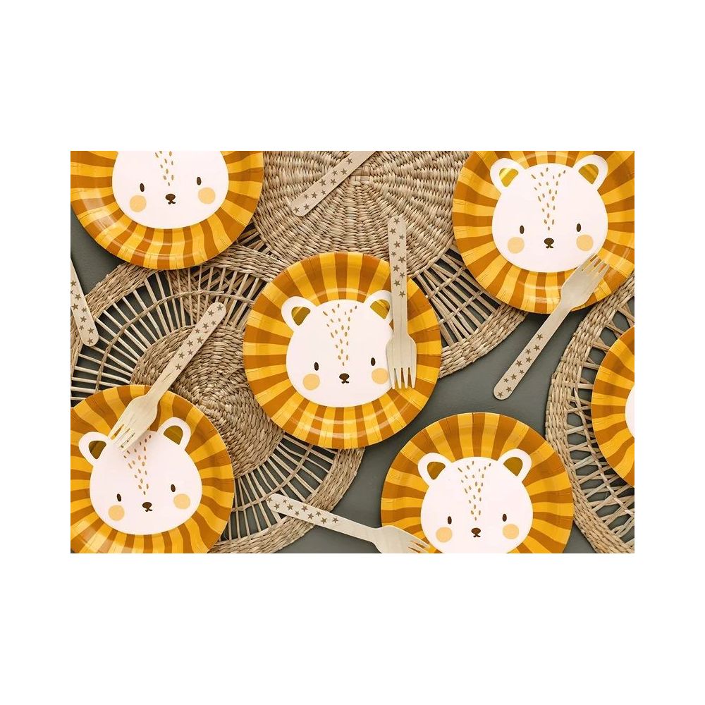Paper plates - PartyDeco - Lion, 18 cm, 6 pcs.