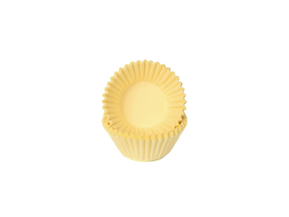 Mini muffin cases - House of Marie - pastel yellow, 100 pcs.
